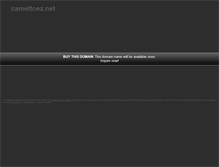 Tablet Screenshot of cameltoez.net